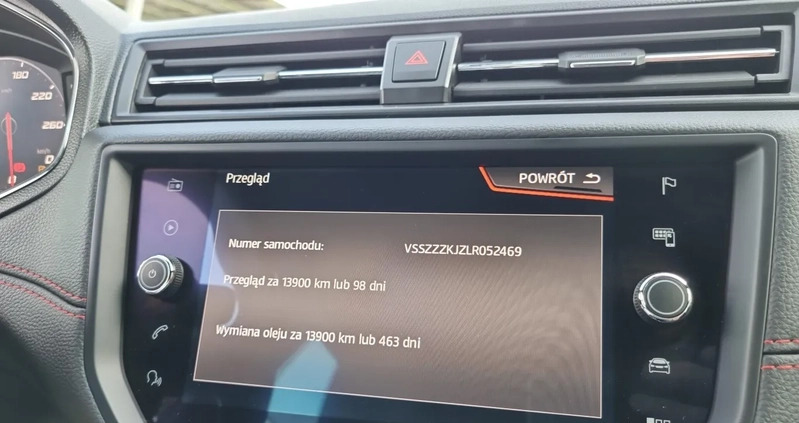 Seat Arona cena 79900 przebieg: 137000, rok produkcji 2019 z Krosno Odrzańskie małe 121